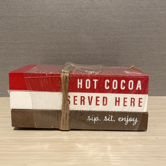 Target BP 2022 Hot Cocoa Wood Book Sign - Picture 1 of 7